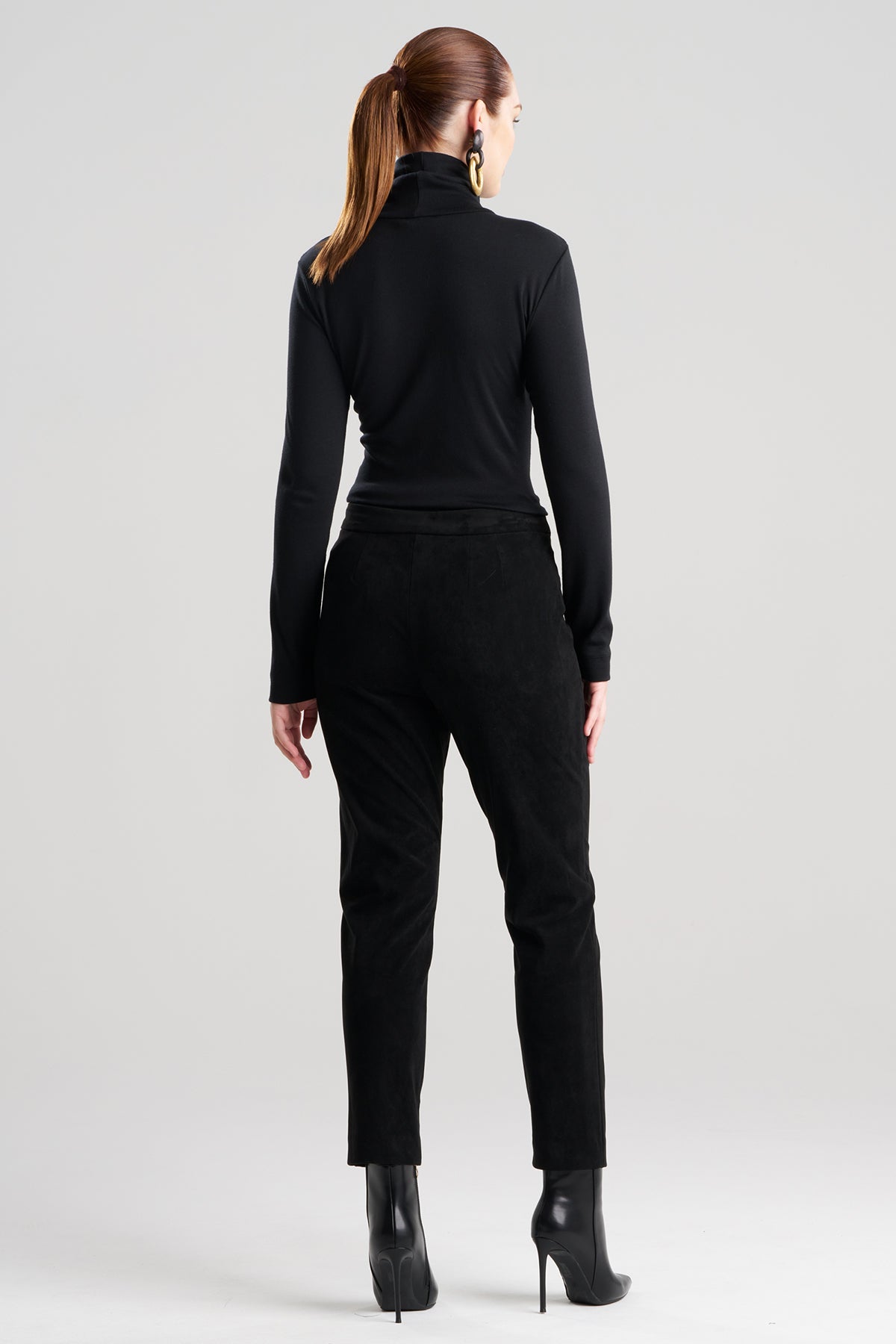 Vegan Luxe Suede Side Zip Ankle Pants
